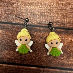 handmade Tinkerbell resin earrings